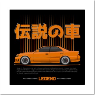 Tuner Orange Chaser JDM Posters and Art